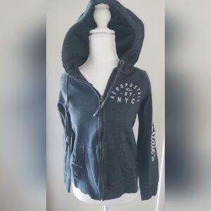 Aèropostale navy blue woman's/ junior Medium 💙 zipper sweater
